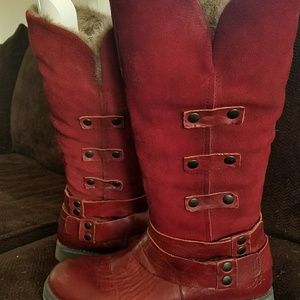 Bos & co red boots sz39
